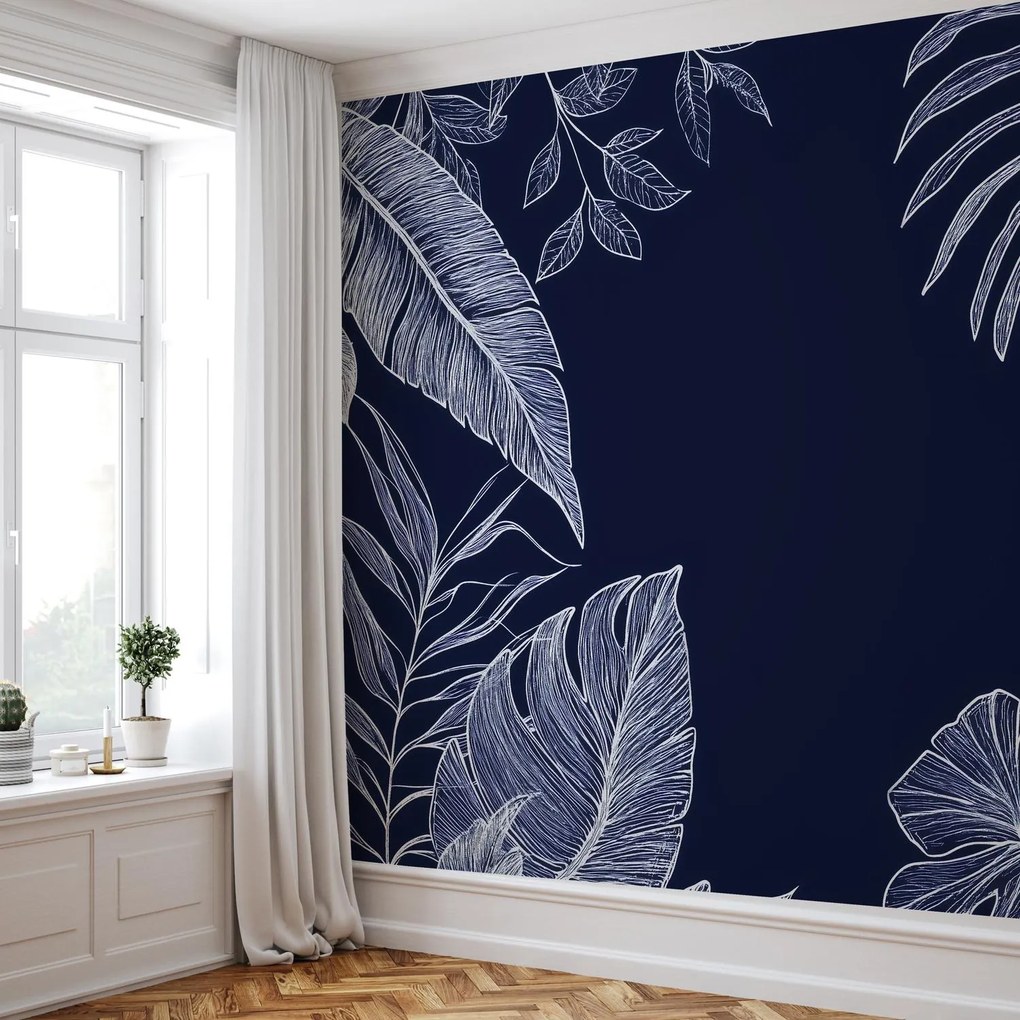 Fototapeta - Línie tropických listov (147x102 cm)