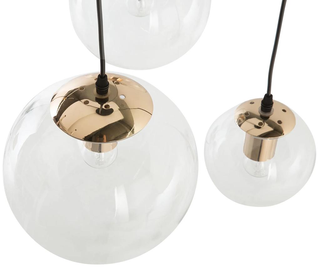 Závesná lampa s 3 sklenenými tienidlami LADON Beliani