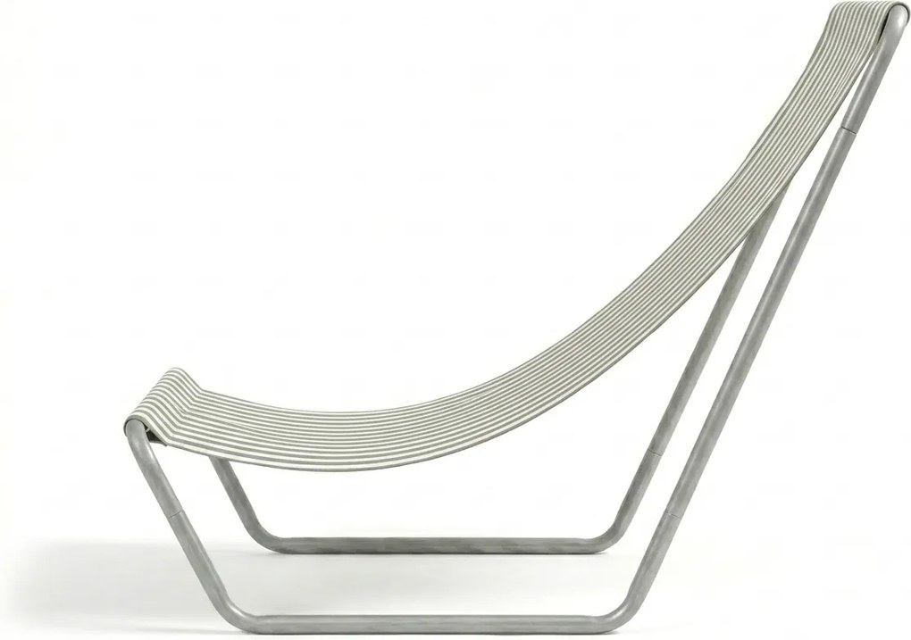 Skladacie plážové lehátko SAND STRIPES, zelené