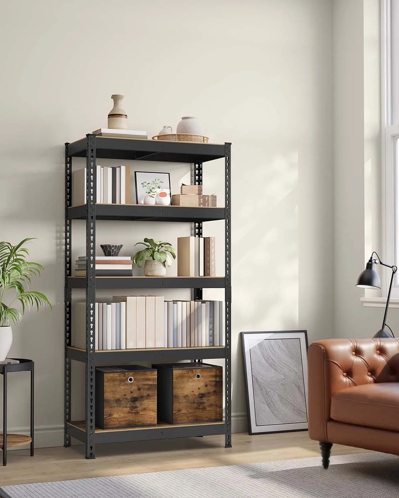 Dílenský regál Matys 90 cm hnědý/černý