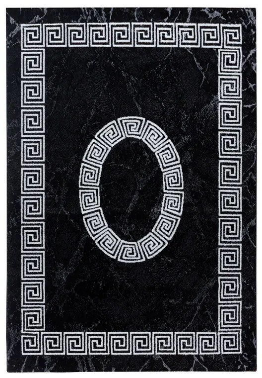 Ayyildiz, Kusový koberec Plus 8009 black, 80x150, čierna, chodba / predsieň