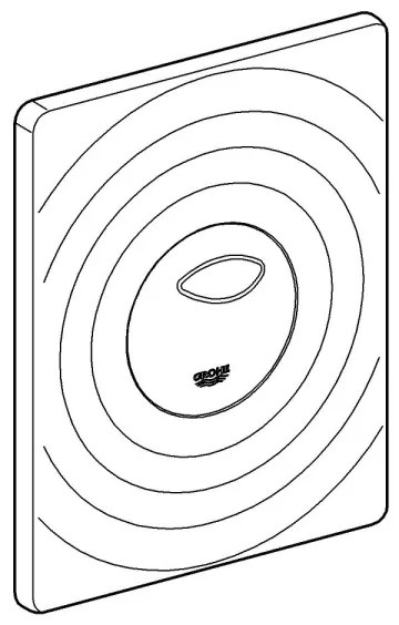 GROHE 38861000 - Ovládacie tlačidlo SURF 156 × 197 mm, lesklý chróm