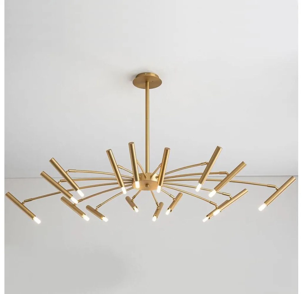 Redo 01-2776 - Luster na tyči RAYEN 16xG9/10W/230V bronz