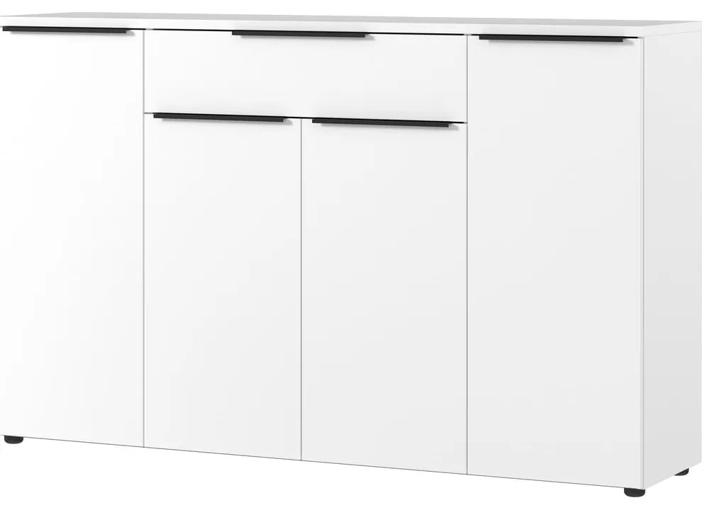Biela nízka komoda 161x101 cm Mailand – Germania
