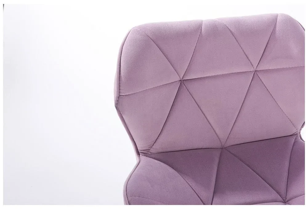 LuxuryForm DESIGN Stolička MILANO VELUR na striebornom kríži - levanduľa