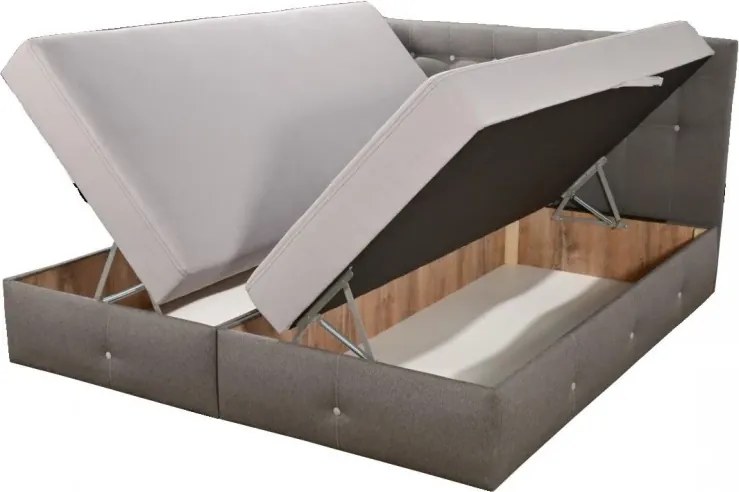 Čalúnená posteľ DARA, 200x180, šedá tm./sv. (gobi 13 / gobi 16)