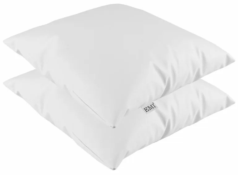 Vankúš biely ekokoža EMI, Vankúš 50x50 cm