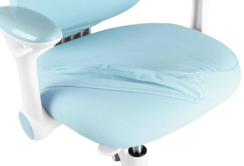 Detská rastúca stolička Neoseat JUNI 007 — látka, prateľný poťah, modrá