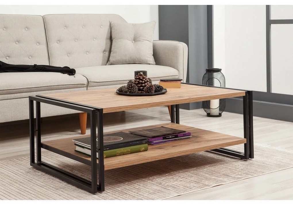 Konferenčný stolík Cosmo Atlantic Pine and Black