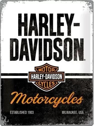 Plechová ceduľa Harley-Davidson - Motorcycles, (30 x 40 cm)