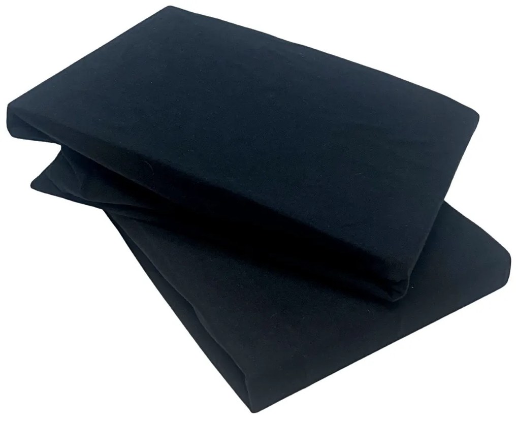 Posteľná plachta jersey čierna TiaHome - 200x220cm