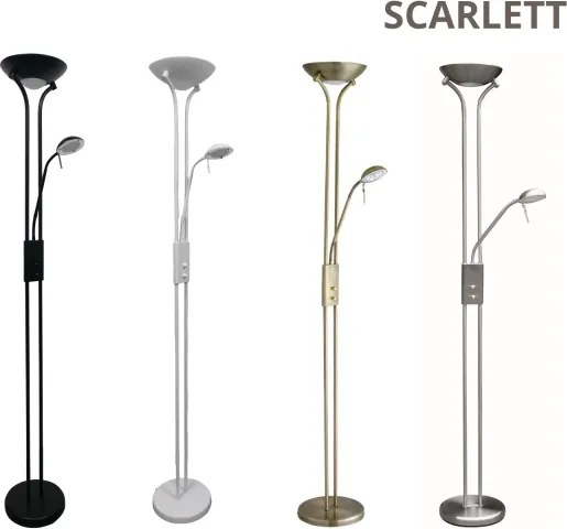 Brilagi - Stmievateľná stojacia lampa SCARLETT 1xR7s/230W/230V + 1xG9/40W biela