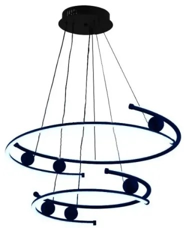 LED Stmievateľný luster na lanku LED/80W/230V 3000-6500K + diaľkové ovládanie