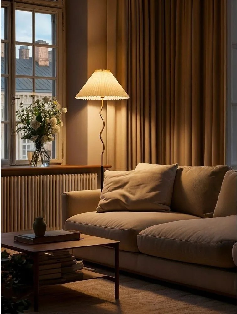 Čierna/v zlatej farbe stojacia lampa (výška 172 cm) Closy – Mauro Ferretti