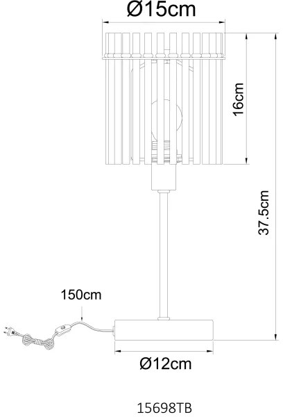 Globo 15698TB - Stolná lampa GORLEY 1xE14/40W/230V