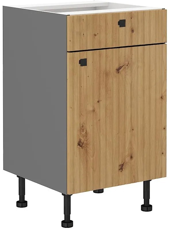 Kuchynská skrinka AVA dub artisan/antracitová 50d 1f 1s bb