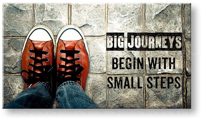 Motivačný obraz na stenu Big journeys begin | rôzne rozmery