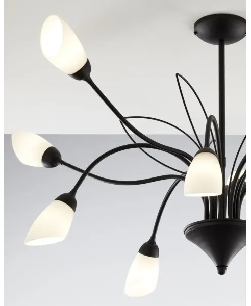 Jupiter 2056 - Luster na tyči GLORIOSA 10xG9/14W/230V čierna