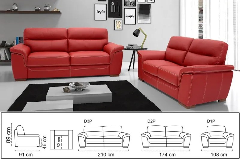 Kožené kreslo ROSSO II, čierna (nero 308)