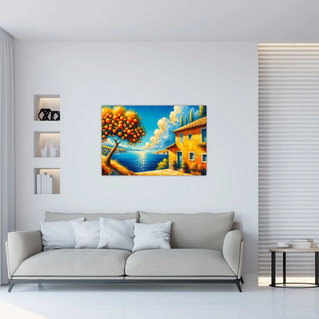 Obraz - Dom s pomarančmi II. (90x60 cm)