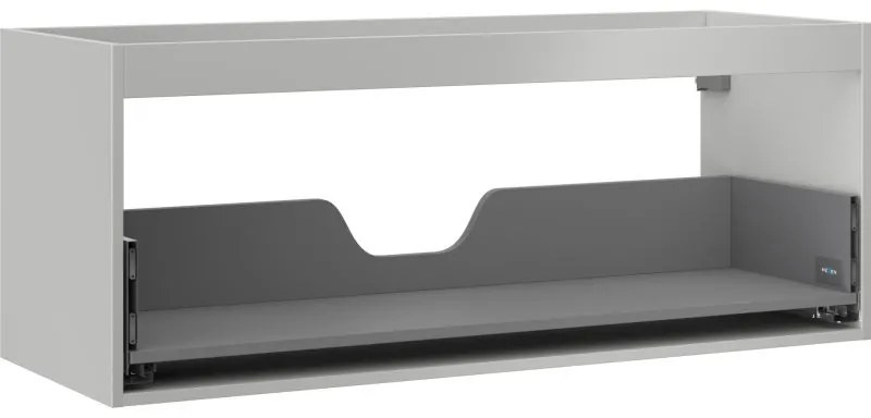 Mexen Box-A, závesná skrinka 120 cm, 1 zásuvka, sivá matná, 91AX0-1200-470-1-62