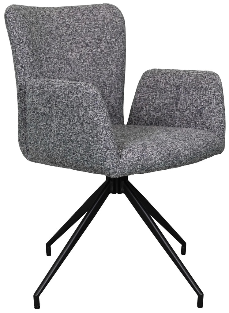 SARETTA Šedo-modrá (Látka Java 48) - MODERNÁ OTOČNÁ ČALÚNENÁ STOLIČKA DO OBÝVAČKY/ JEDÁLNE/ KANCELÁRIE LOFT