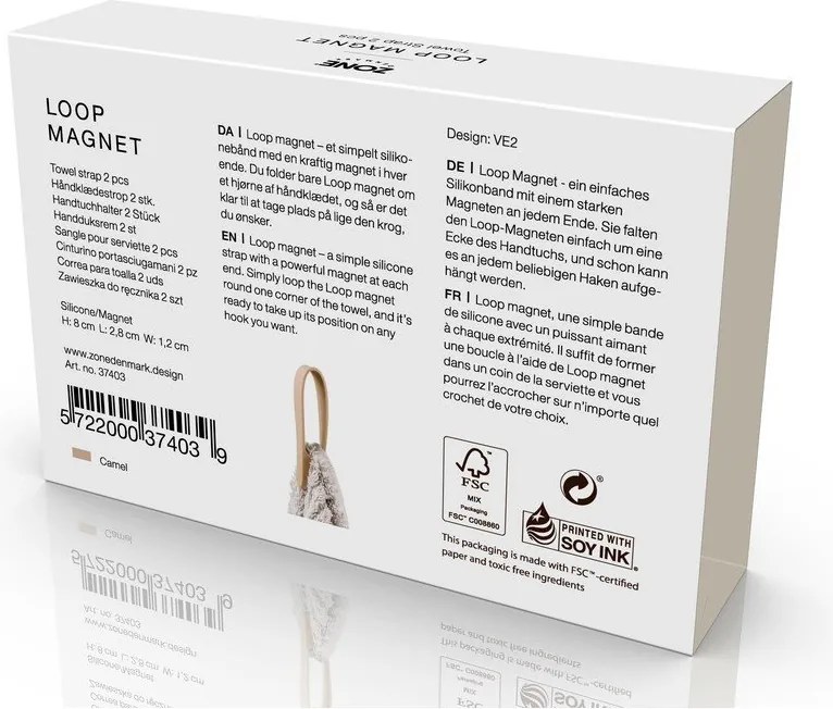 Béžové pútka v súprave 2 ks Loop – Zone