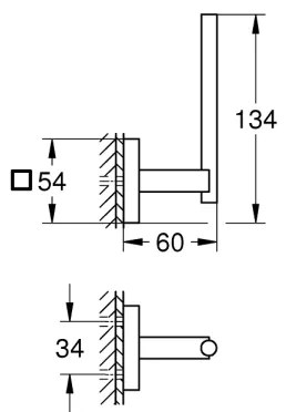 GROHE 40979DC0 - Držiak na náhradnú toaletnú rolu START CUBE lesklý chróm