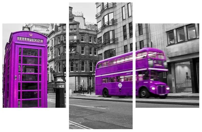 Obraz Londýna vo farbách fialovej (90x60 cm)