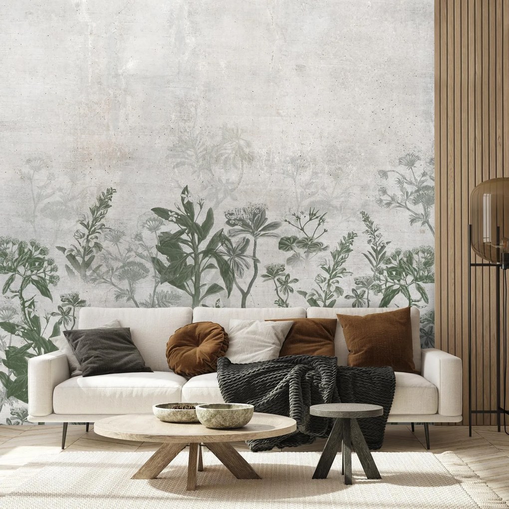 Fototapeta - Rastliny v betóne (147x102 cm)