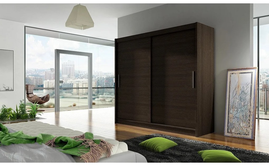 Skriňa London I 180, Farby: kašmír, Osvetlenie: osvetlenie LED RGB - farebné
