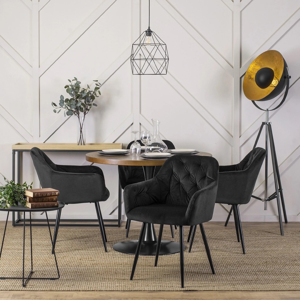 PROXIMA.store - Okrúhly stôl LINO FARBA: tmavohnedá