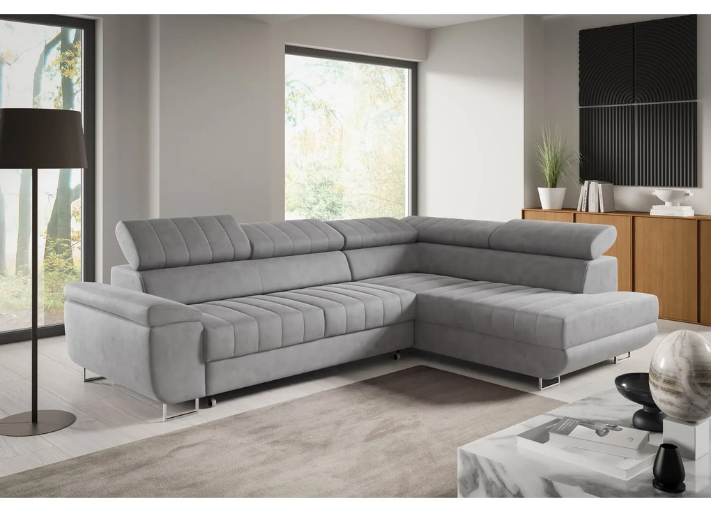 Rozkladacia rohová sedacia súprava HORIZONTE Ľavá Červená