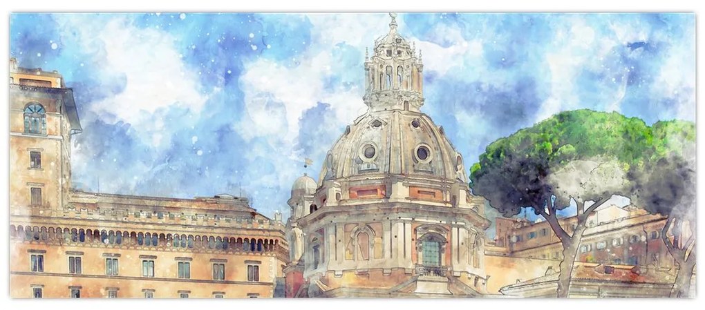 Obraz - Kostol Santa Maria di Loreto, Rím, Taliansko (120x50 cm)