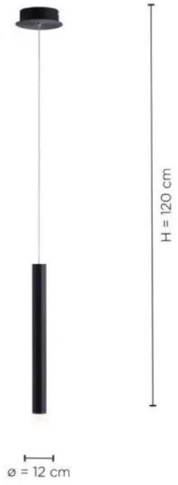 Leuchten Direkt 15202-18 - LED Luster na lanku BRUNO LED/4,8W/230V čierna