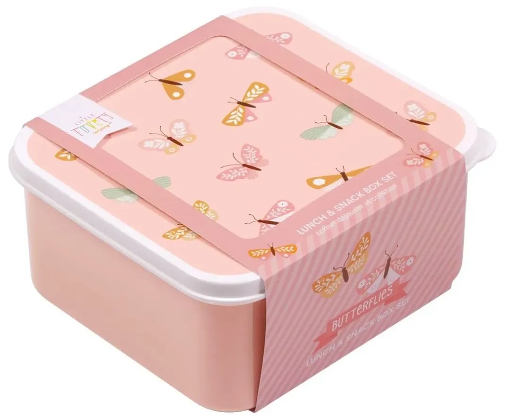 Sada 4 krabiček na oběd a svačinku motýlky