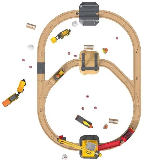 lupilu® Drevená železničná súprava L (stavenisko) (100395147)