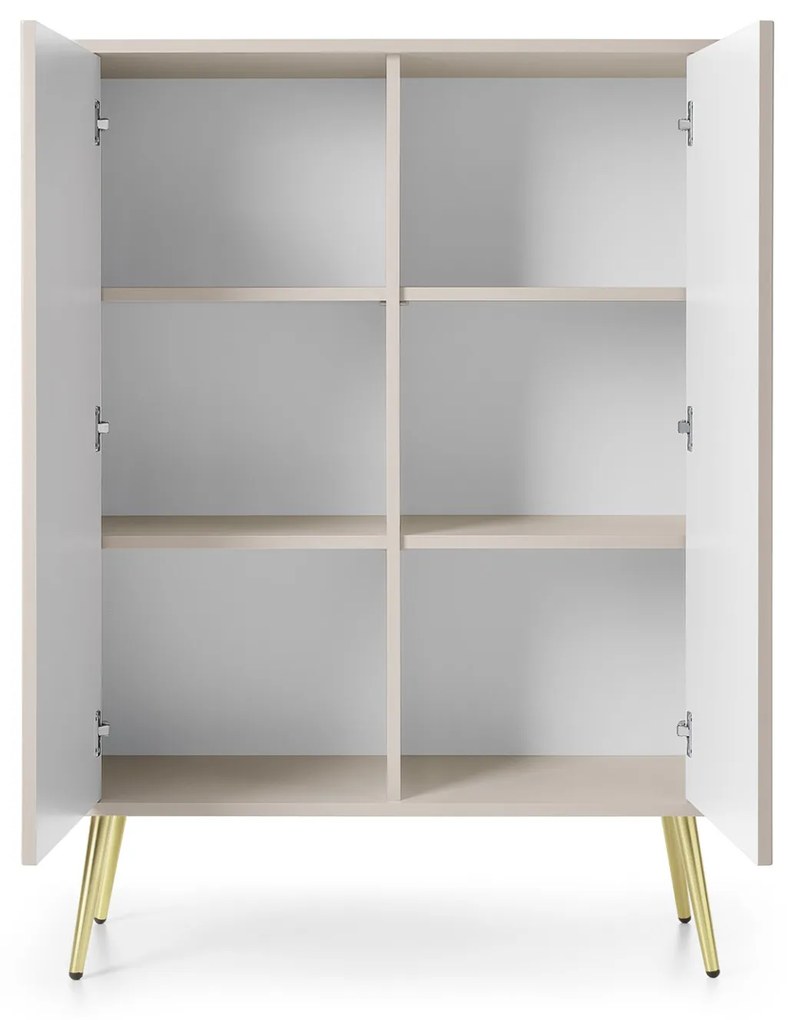 Komoda Zova 103 cm kašmír/zlatá