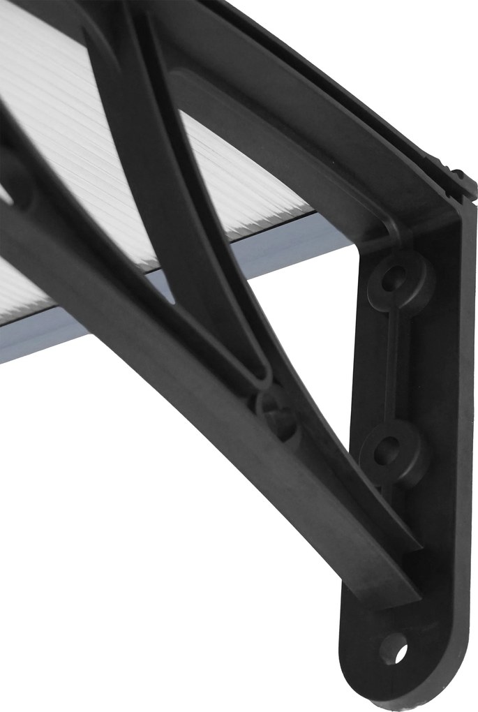 Hliníkový vchodový prístrešok BestBerg BBDA-8012D / 120 × 80 cm / čierna