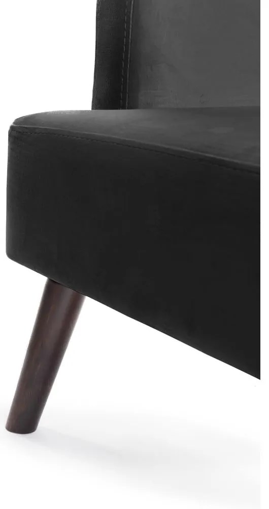 Tmavosivé zamatové kreslo ušiak Noemye – Bonami Selection