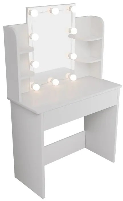 InternetovaZahrada Toaletný stolík s LED osvetlením - biely