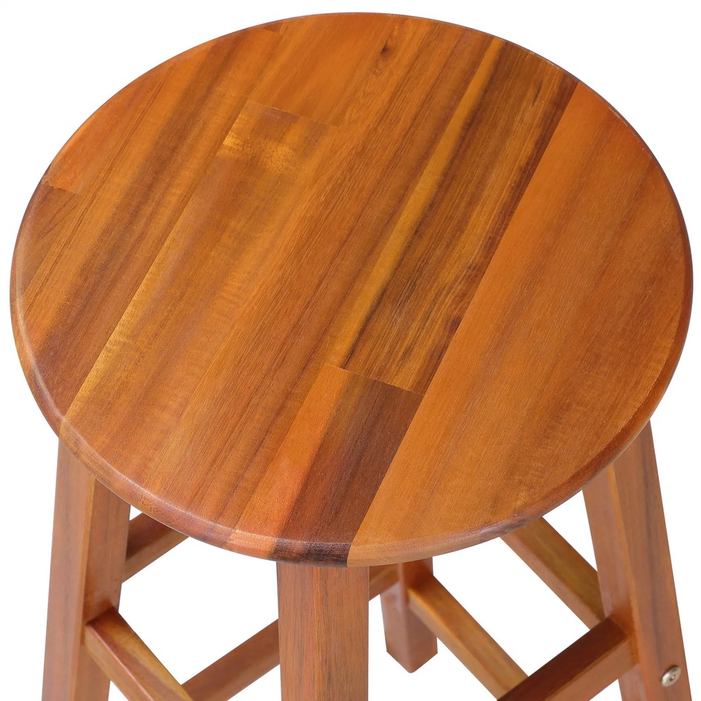 Casaria Barové stoličky OSLO, 2ks, 34x76cm, prírodná hnedá