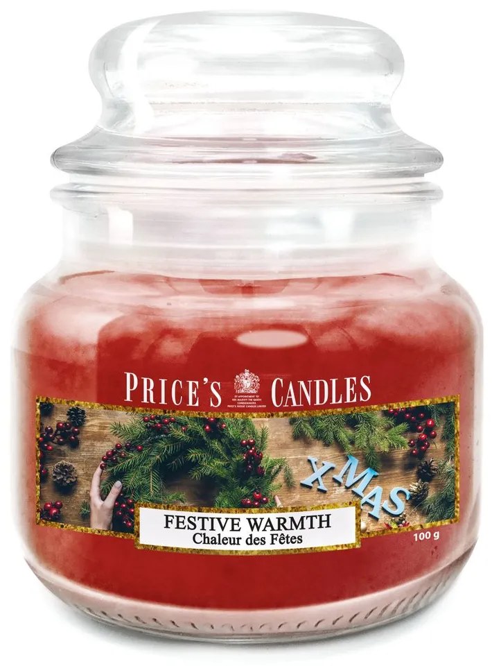 PRICE´S MINI sviečka v skle Festive Warmth - horenie 30h