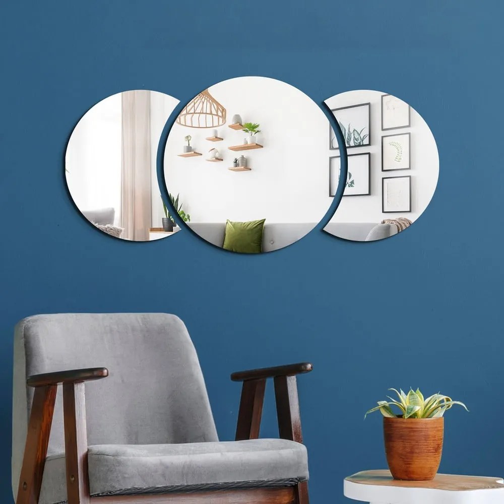 Samolepka na stenu 26x26 cm Half-moon Mirror - Ambiance