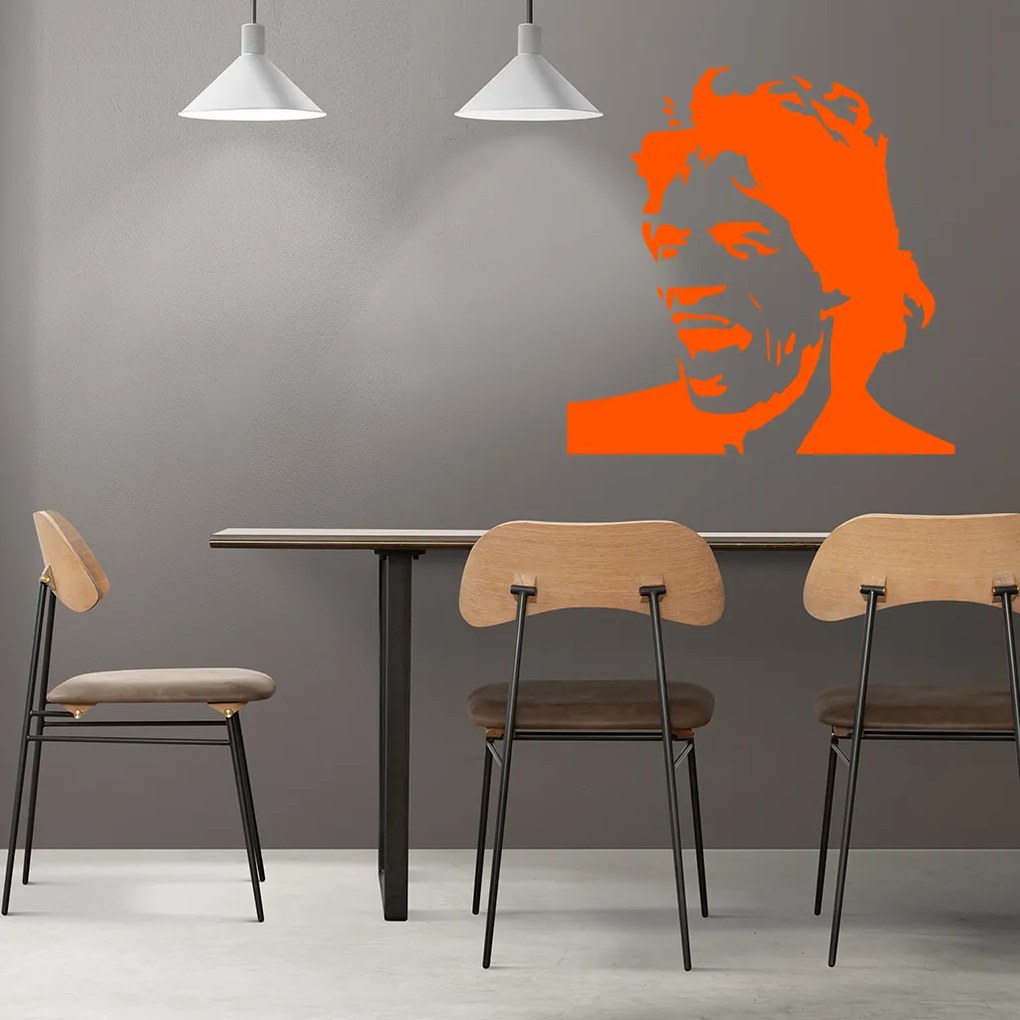 Veselá Stena Samolepka Mick Jagger Farba: zelená, Veľkosť: 100 x 100 cm