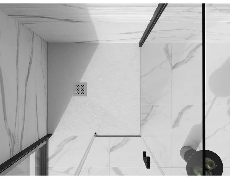 Mexen Stone+, štvorcová vanička z minerálneho kompozitu 100 x 100 cm, biela, 44101010