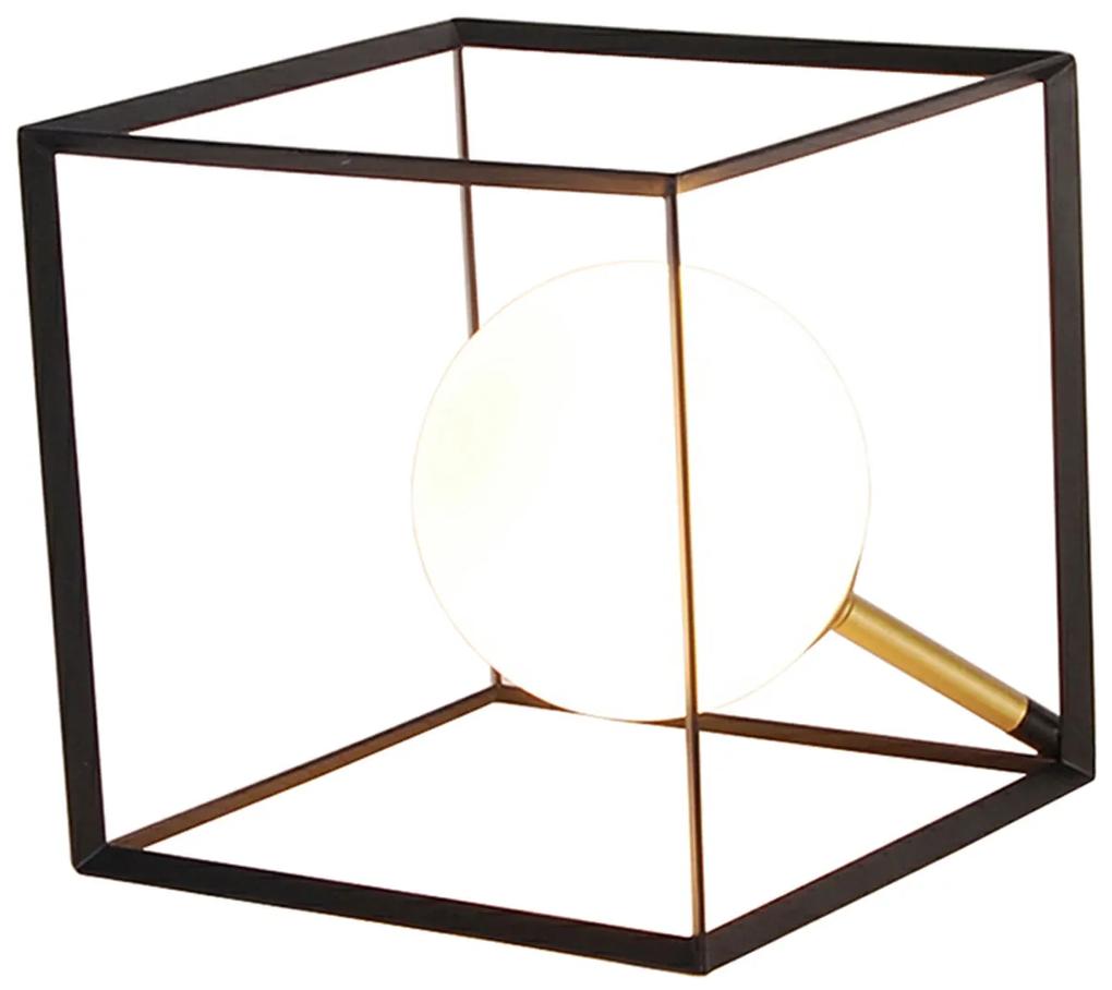 CLX Stolná dizajnová lampa FORIO, 1xG9, 6W, 15x15cm, čierna