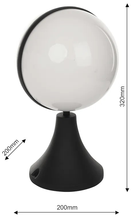 Exteriérová lampa, 1x biele PVC tienidlo