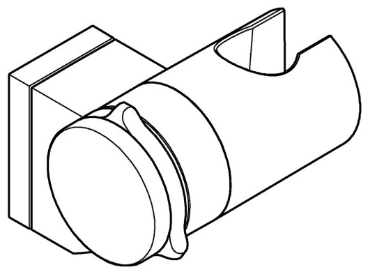 GROHE 261832431 - Nástenný držiak sprchy VITALIO UNIVERSAL čierny