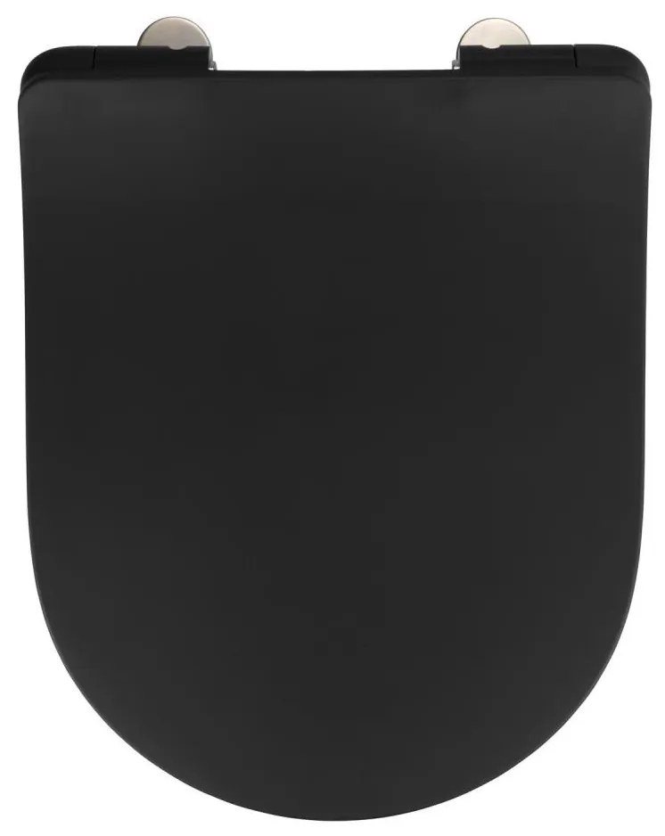 WENKO 23827100-WC sedadlo SEDILO 45,2x36,2 cm čierna/strieborná